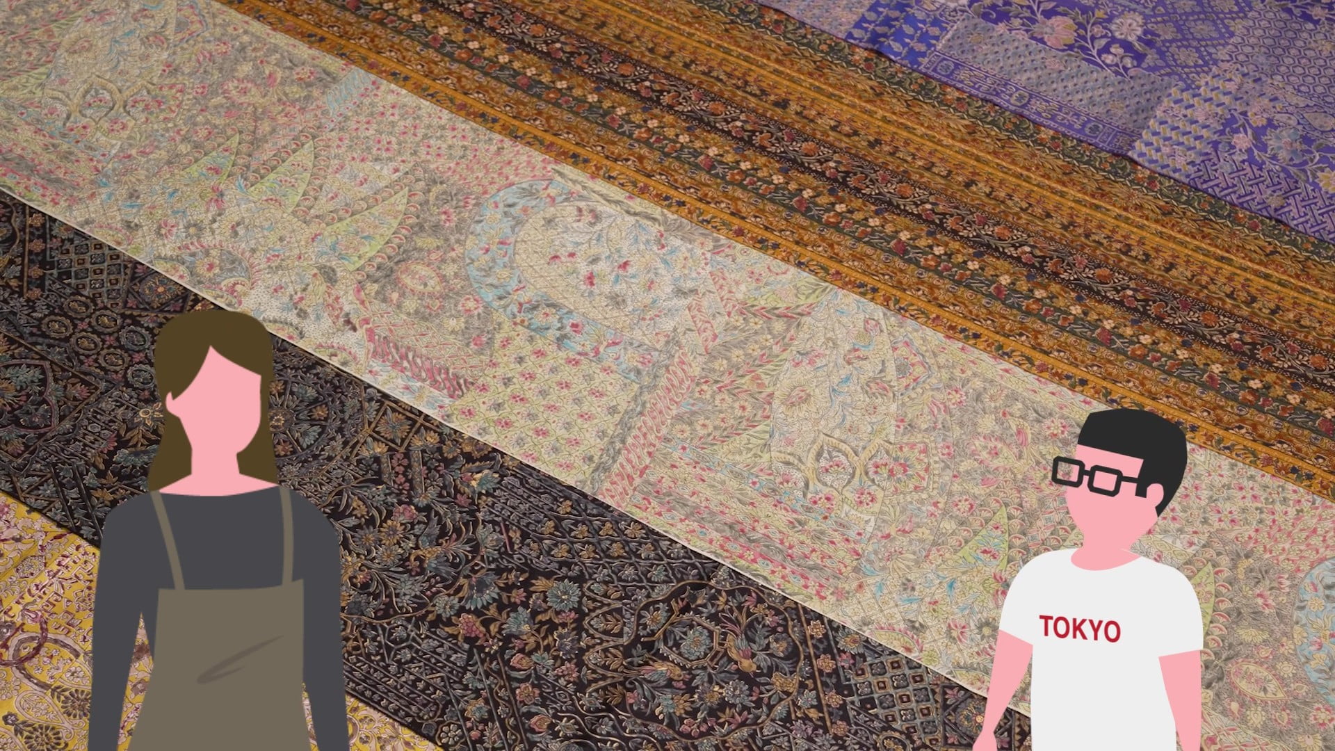 江戸更紗の生地の写真