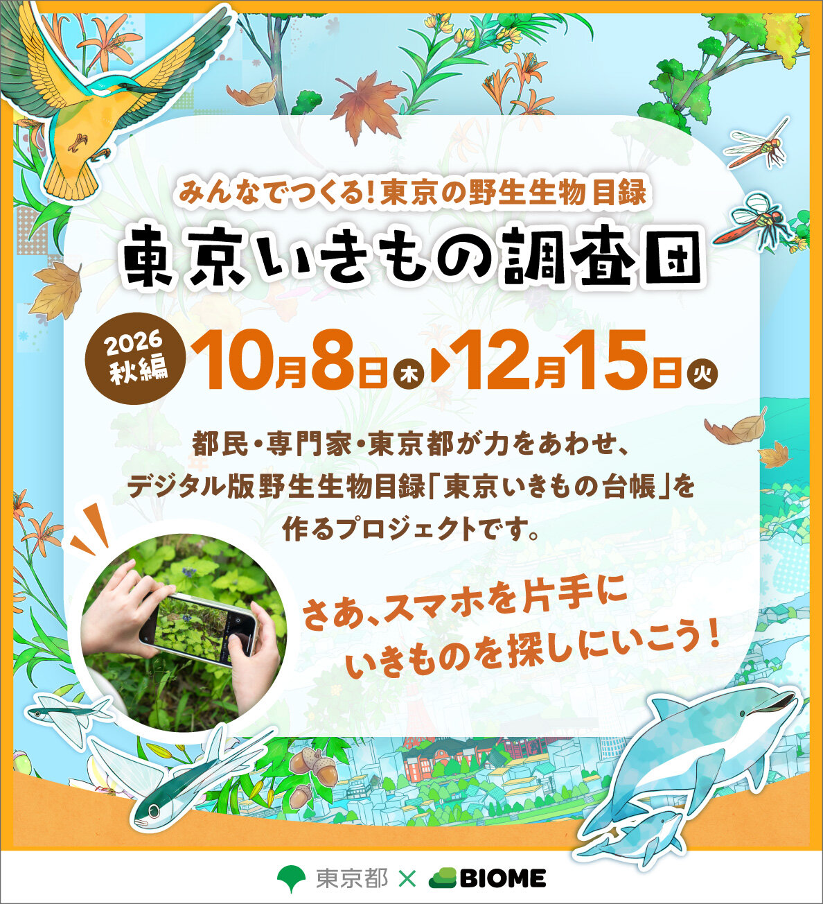 東京いきもの調査団2026秋編　開催